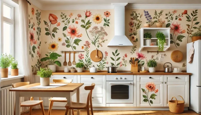 Kitchen Wall Stickers Decor Flower